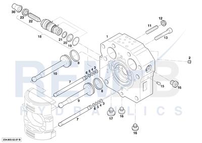 REAR COVER AND PRESSURE CONTROL VALVE