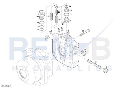 PORT PLATE HOUSING AND PRESSURE-RELIEF VALVE