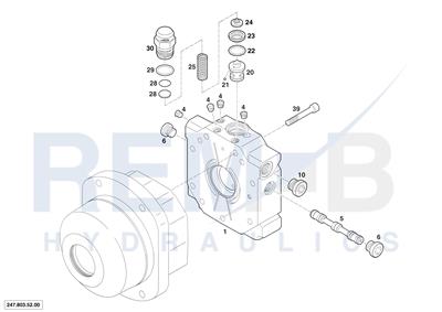 REAR COVER AND PRESSURE CONTROL VENTIL