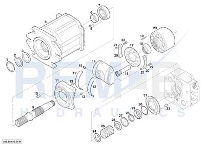 HOUSING, DRIVE SHAFT, CRADLE AND PORT PLATE