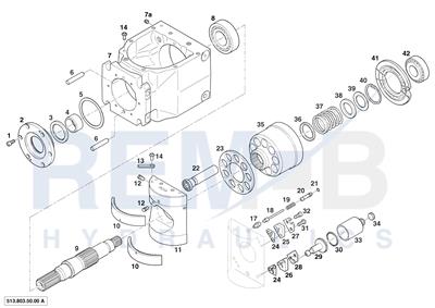 HOUSING, DRIVE SHAFT, CRADLE AND PORT PLATE