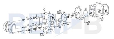 PORT PLATE HOUSING AND HIGH PRESSURE GEAR PUMP (PU