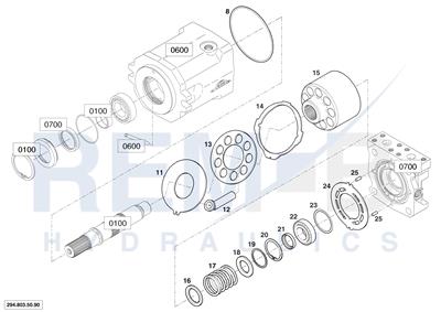 ROTARY GROUP AND PORT PLATE