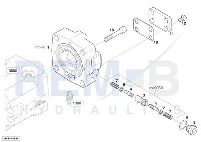 REAR COVER COAXIAL AND OUTLET VALVE [0700]