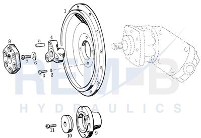 TRANSMISSION ADD-ON PIECES AND COUPLING FLANGE