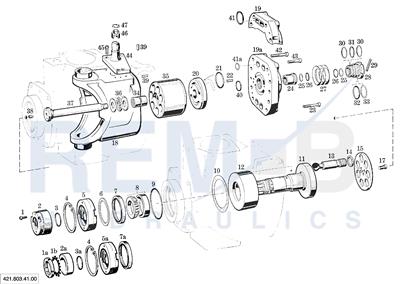 DRIVE SHAFT, PORT PLATE AND PUMP HOUSING