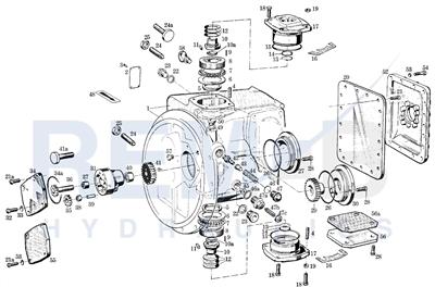 HOUSING, FLANGE, GEAR PUMP AND COVER