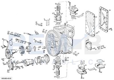 HOUSING, FLANGE, GEAR PUMP AND COVER