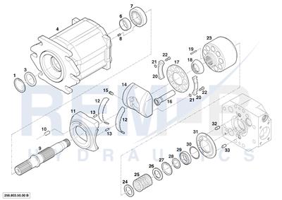 HOUSING, DRIVE SHAFT, CRADLE AND PORT PLATE