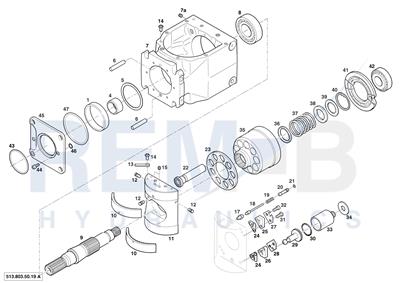 HOUSING, DRIVE SHAFT, CRADLE AND PORT PLATE